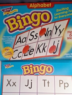 Alphabet Bingo Game - Bright Blue Box